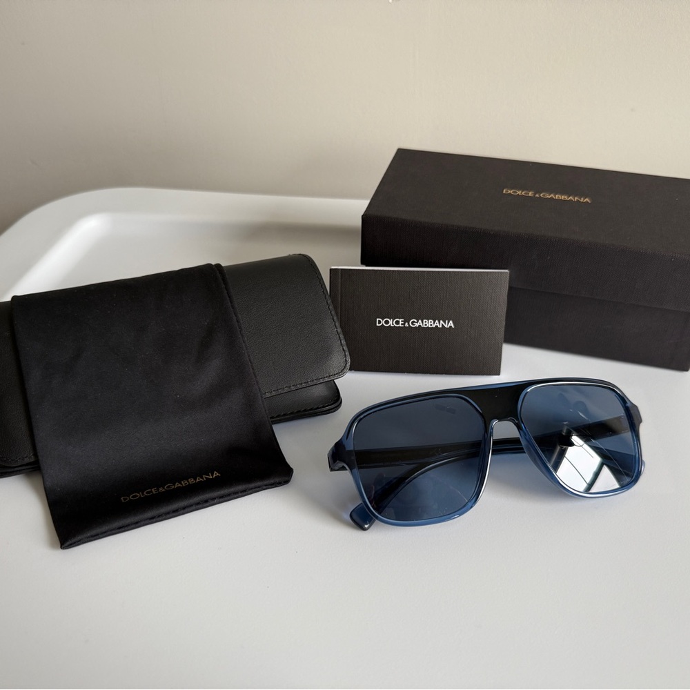 Dolce & Gabbana Blue Transparent Sunglasses - Picture 11 of 12